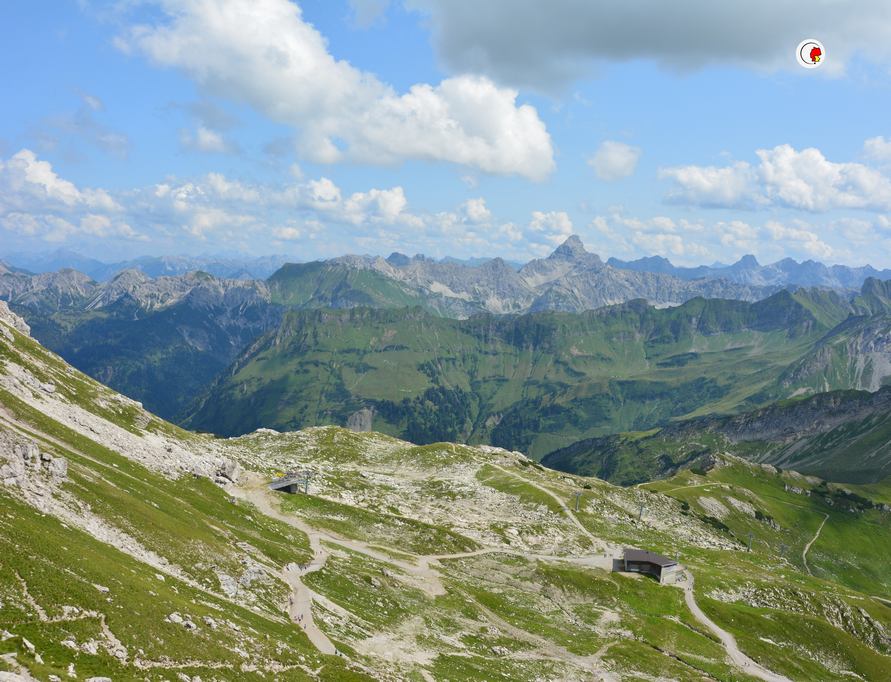 Oberstdorf - widoki z Neblehorn na Alpy Algawskie
